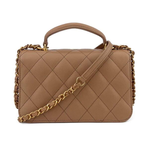 Chanel Borsa Chanel Caviar Quilted Mini Top Handle Flap