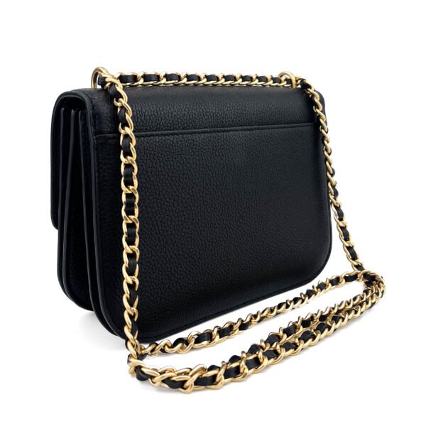 Tory Burch Pochette con logo in metallo Tory Burch Miller in pelle nera