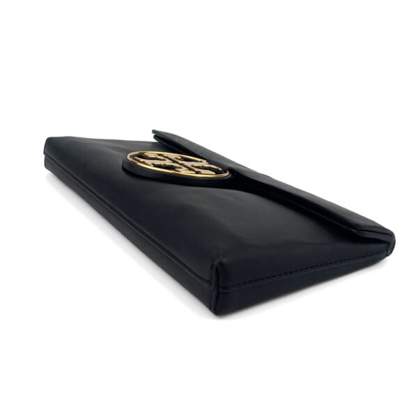 Tory Burch Pochette con logo in metallo Tory Burch Miller - Classica nera con dettaglio del logo iconico