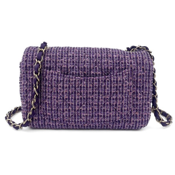 Chanel Borsa Chanel con patta classica piccola in tweed