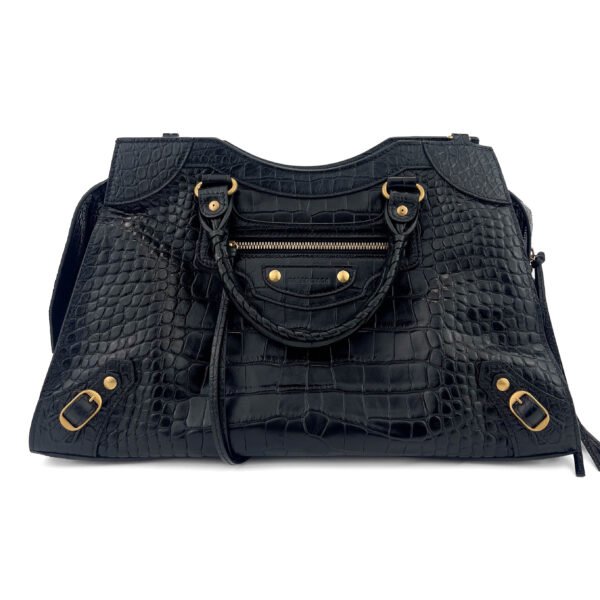 Balenciaga Borsa Balenciaga Neo Classic City in pelle goffrata con coccodrillo