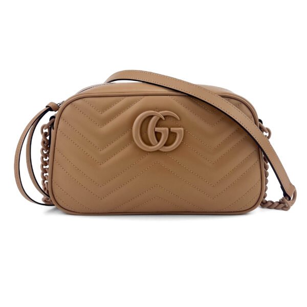 Gucci Borsa fotografica Gucci GG Marmont in pelle trapuntata Chevron