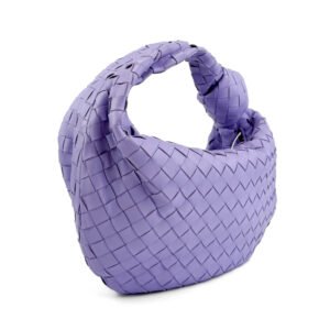 Bottega Veneta Borsa Bottega Veneta Teen Jodie in pelle intrecciata color lavanda