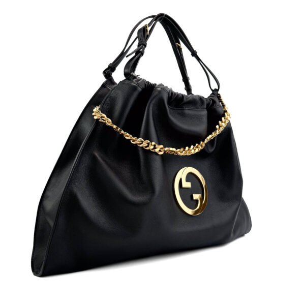 Gucci Gucci Blondie - Borsa Tote grande in pelle con dettaglio a catena