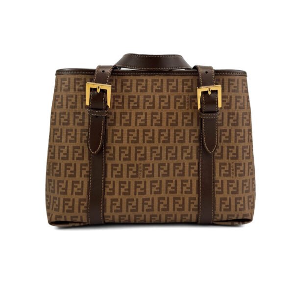 Fendi Borsa shopping Fendi Runaway in tela monogramma FF