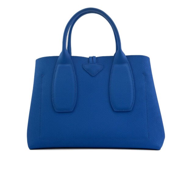 Longchamp Borsa Longchamp Roseau con manico superiore in pelle blu vibrante