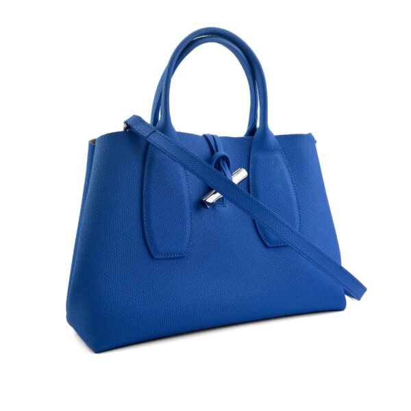 Longchamp Borsa Longchamp Roseau con manico superiore in pelle blu vibrante