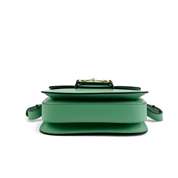 Gucci Borsa a tracolla Gucci Horsebit 1955 in pelle verde vibrante