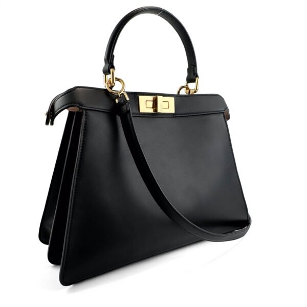 Fendi Borsa media Fendi Peekaboo in pelle nera