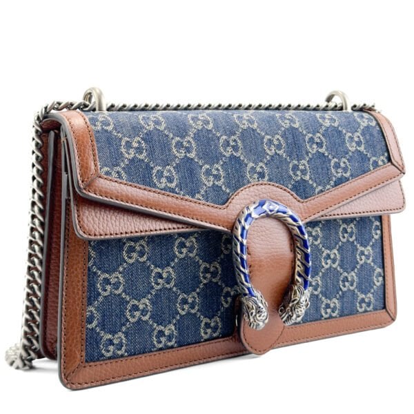 Gucci Gucci Dionysus Piccola GG Borsa a tracolla in denim con catena