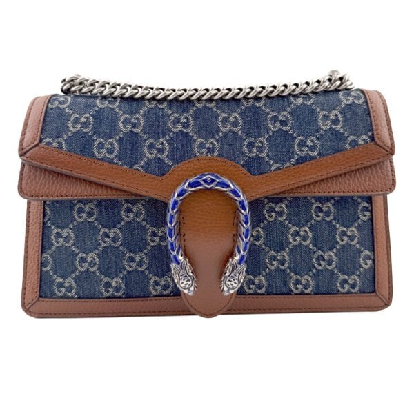 Gucci Gucci Dionysus Piccola GG Borsa a tracolla in denim con catena