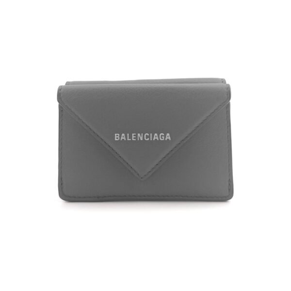 Balenciaga Mini Portafoglio Papier In Grigio