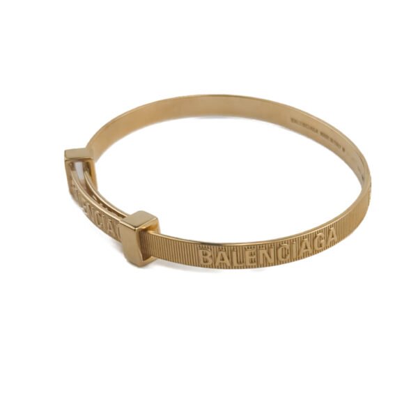 Balenciaga Balenciaga Bracciale Logo Hoop Argento (Colore Oro)