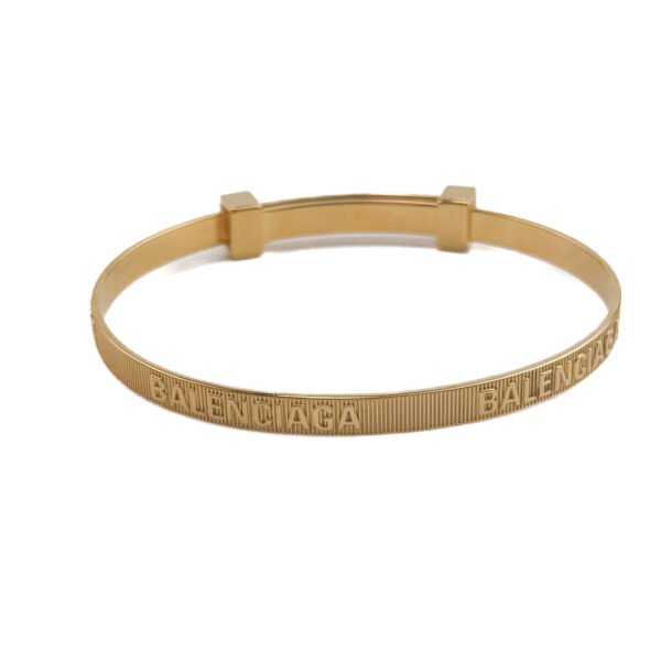 Balenciaga Balenciaga Bracciale Logo Hoop Argento (Colore Oro)