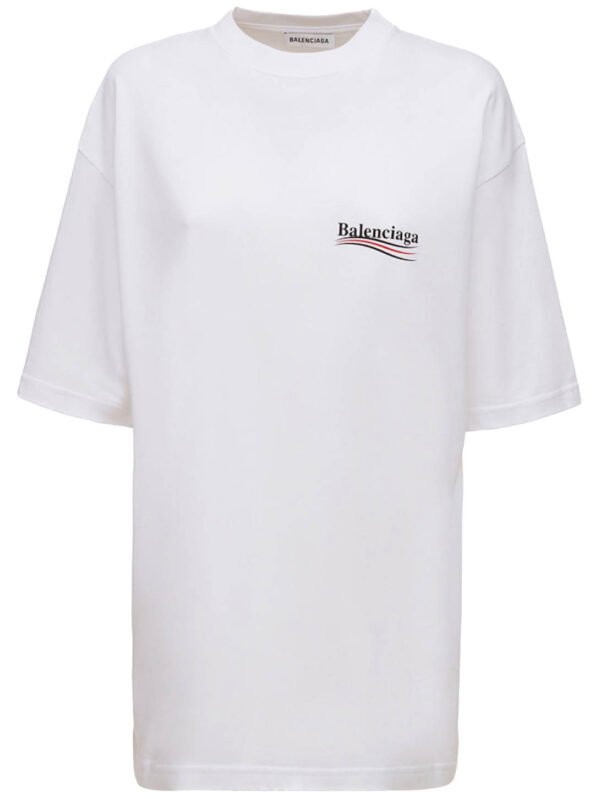 Balenciaga T-shirt oversize in jersey di cotone con logo -XS