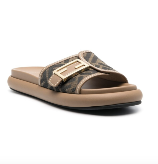 Fendi Sandali slides con logo - Taglia 36