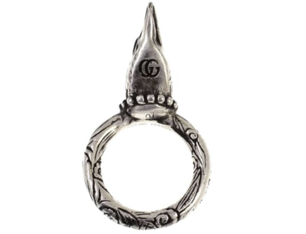 Gucci Anello Silver Anger Forest Eagle Head Argento